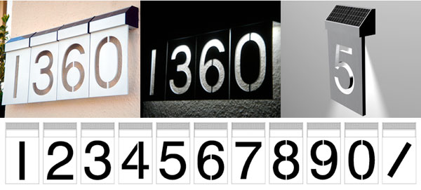 solar powered house numbers. Solar LED Numbers from Matter,